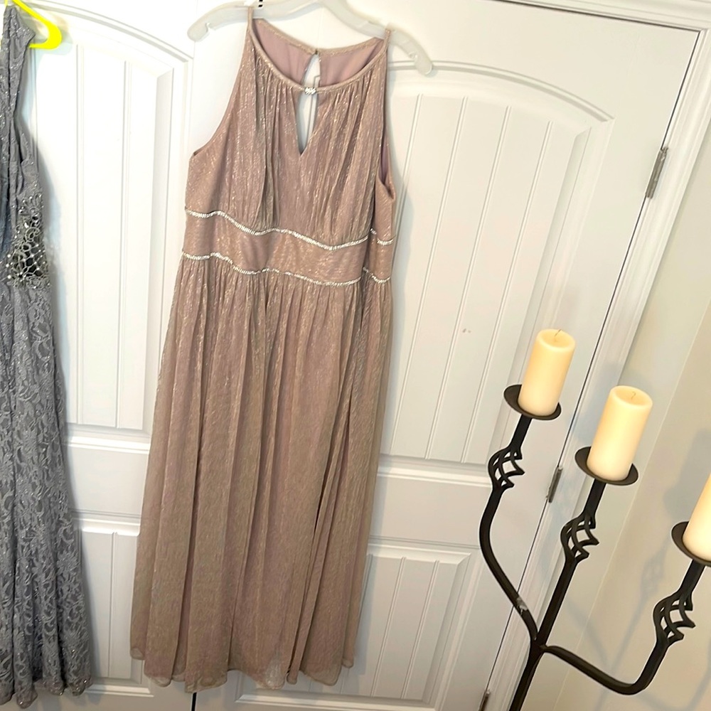 Rose Champagne Gown Oleg Cassini . Worn once!
